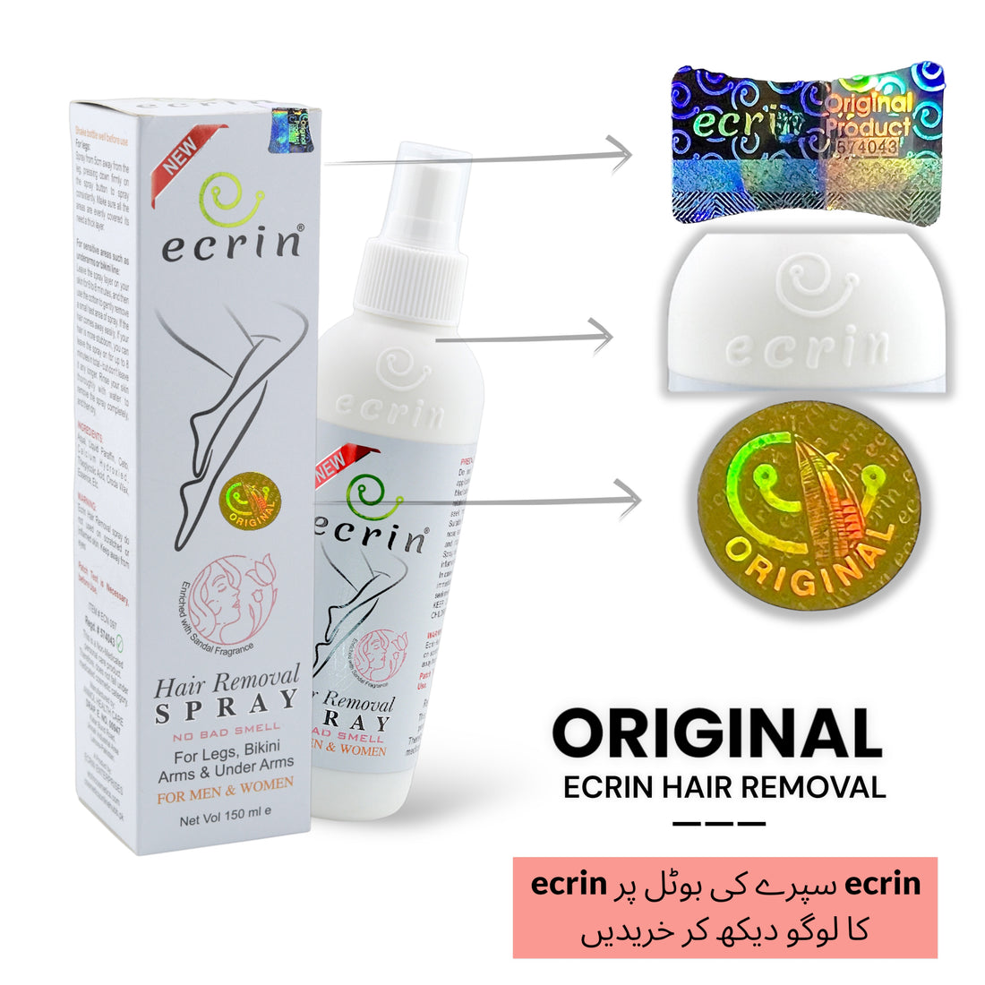 Original Ecrin Hair Removal Spray(for men & women)