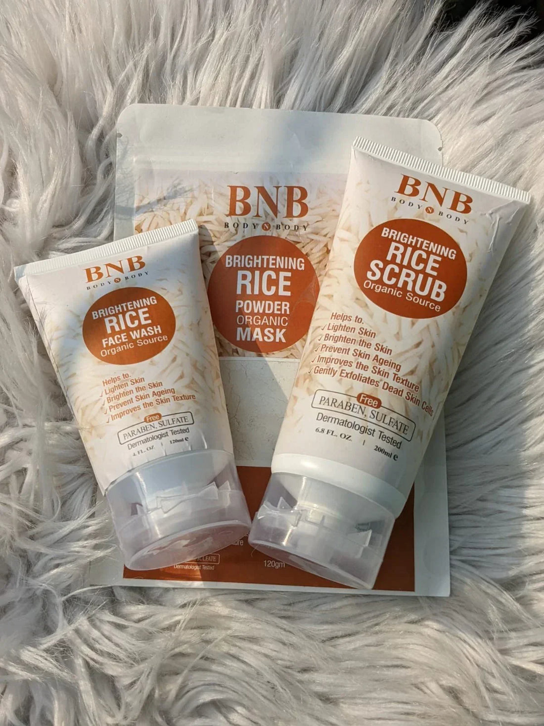 Bnb Whitening Rice Extract Bright & Glow Kit